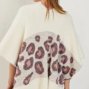 NWT Anthropologie Kenzie Leopard Shimmer Sweater